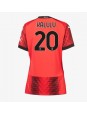 AC Milan Pierre Kalulu #20 Heimtrikot für Frauen 2023-24 Kurzarm